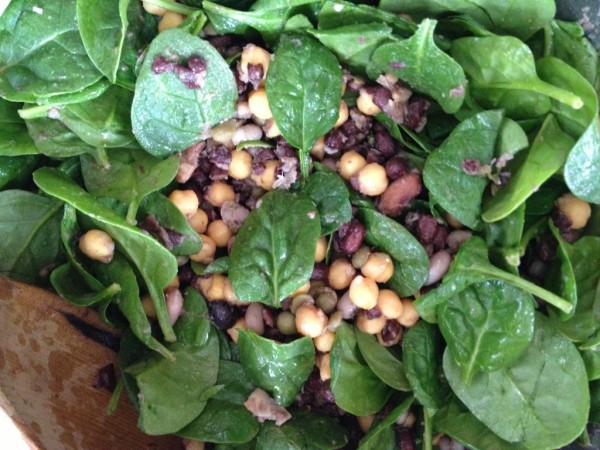 20130212 144902 600x450 Balsamic spinach and bean salad